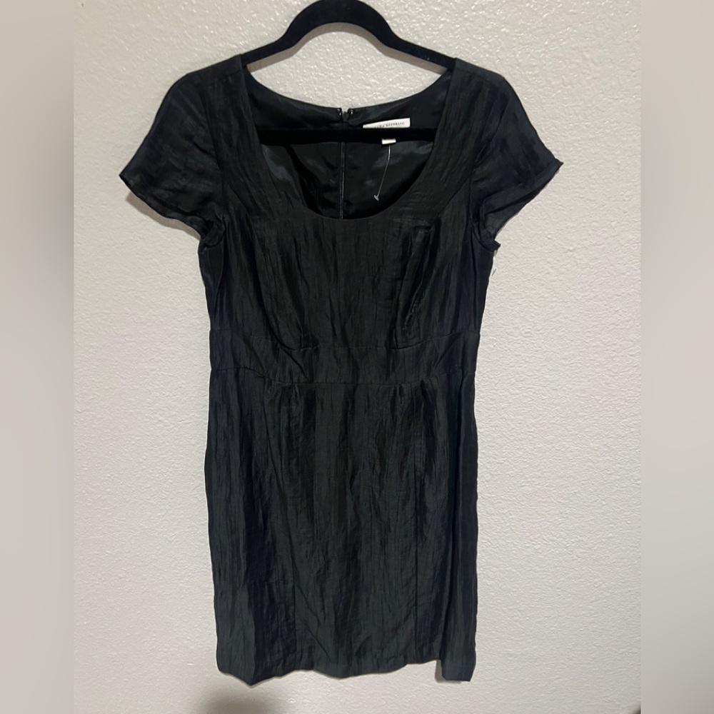 NWOT Elegant Banana Republic Black Linen Mini Dress 10